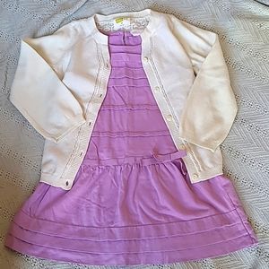 Girls sleeveless dress with sweater top